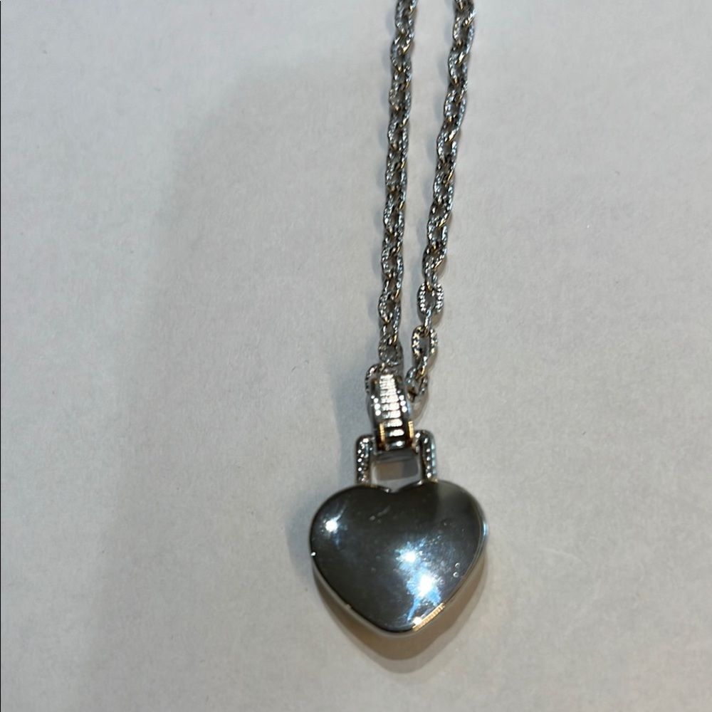 NWOT Diamonds International Silver and Gold Heart Pendant - Picture 4 of 4